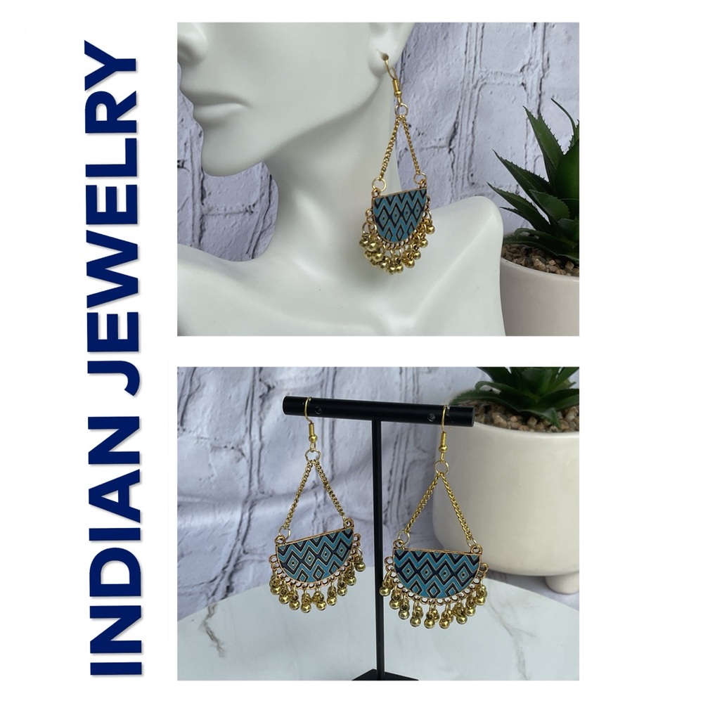 🐘 Indian Tassel Drop Earrings